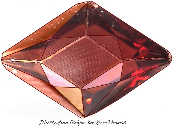 inclusions rutile dans grenat almandin
