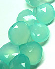 calcedoine teint�e vert-bleu