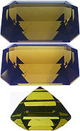 chrysoberyl pleochroisme faible � distinct