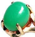 chrysoprase en bague