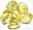 bruts de citrine jaune clair