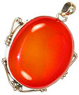 pendentif calcedoine teint�e