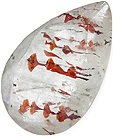 hematite inclusions dans cristal de roche