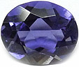 violet-blue iolite facet cut