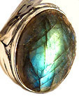 labradorite sur bijou argent
