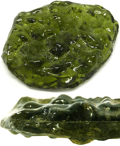 imitation de moldavite en verre moul�