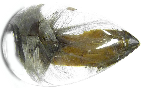 brookite inclusions in quartz