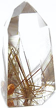 rutile inclusions in quartz crystal