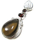 quartz fum� pendentif