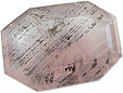 inclusions bismuthinite dans quartz rose