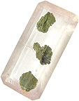 inclusions marcassite dans quartz rose