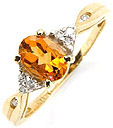 citrine sur bague