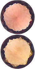 weak pleochroism rhodochrosite faible pl�ochro�sme
