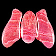 dyed calcite teint�e imitation rhodochrosite