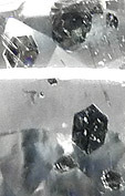 topaze � inclusions hexagonales