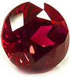 rubis synth&eacute;tique Ramaura taill&eacute; &agrave; facettes