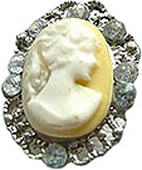 cam&eacute;e en plastique imitation agate